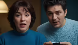 two people with a remote control in their hand