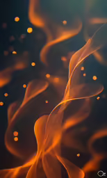 orange smoke rising from a black surface