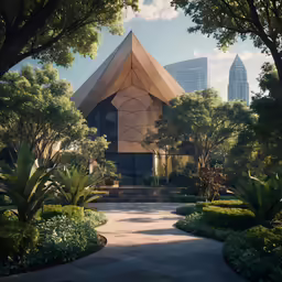 the architecture and scenery of this art museum is truly stunning