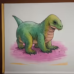 a drawing of an image of a dinosaur