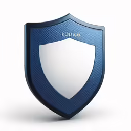a koboam blue and white shield sign