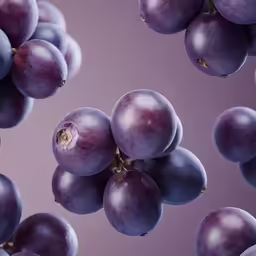 a bunch of grapes and some other fruits