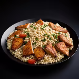 a close up view of a plate of food