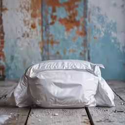 the zippered travel bag is left on the ground