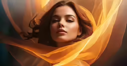 a beautiful woman wearing a yellow scarf