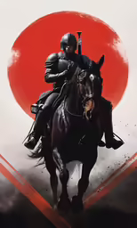 a man dressed in full medieval armor rides a horse