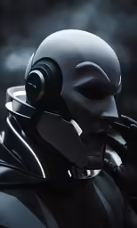 a masked man is standing in the dark