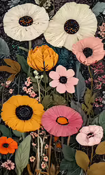 this is an image of a multicolored flower in grass