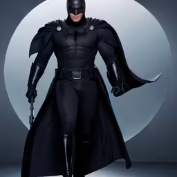 batman stands out against a gray background