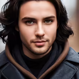 a man with long hair looking into the camera