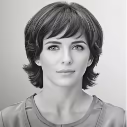 a black and white photo of a woman