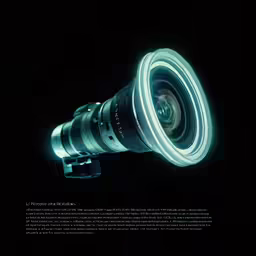 an electronic camera sitting in the dark