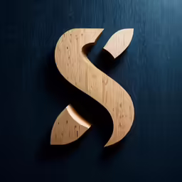 the letter s carved into a dark background
