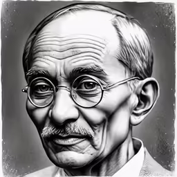 a black and white photograph of a man in glasses