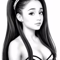 a girl with long hair and ponytails
