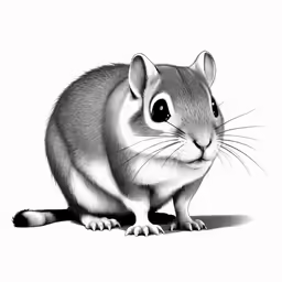 an animated drawing of a little mouse with a big smile