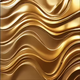 gold, wavy, wavy lines on the surface of a wall