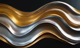 a metallic wall with wavy curves