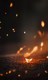 this is an artistic shot with paper boat on it