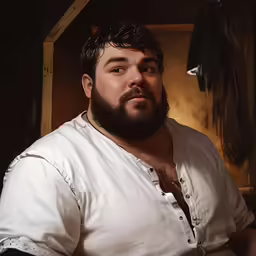 a man in a white shirt looking ahead