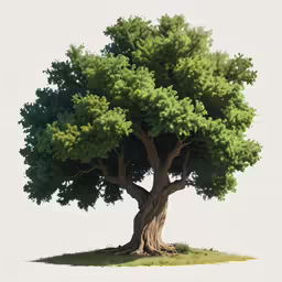 an artistic tree with lots of branches and green foliage