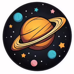 a small planet with an saturn on it