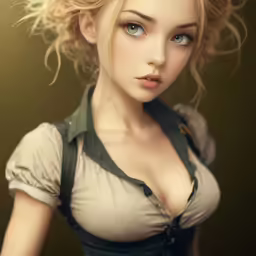 a young blonde female model with long hair