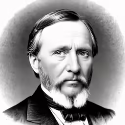 a portrait of a man with a mustache