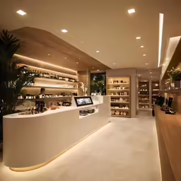 a photo of a counter in a store