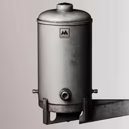 a tank is mounted on the wall