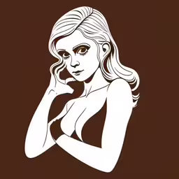 a woman wearing sunglasses and a topless image,a woman with glasses on her head in a brown background