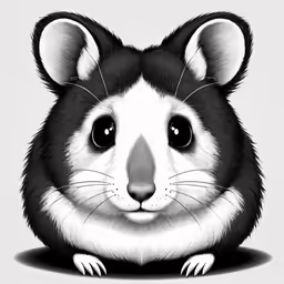 the animal in the black and white photograph