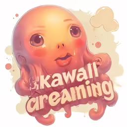 a poster with an octopus on the bottom of it that says kawasakii dreaming