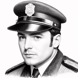 a drawing of the officer from anchor house