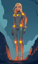 a person with glowing lights on their body