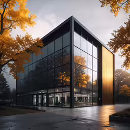 there are many tables on the outside of this building