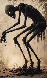 a skeleton is holding its hands over its face