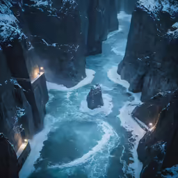 the light shines on the side of cliffs