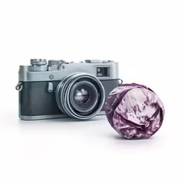 a camera with an object inside the lens