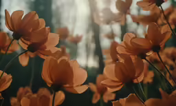 the leaves and flowers are orange in color