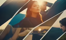 a collage of photos of people on a car