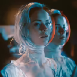 there is a woman that is standing in a movie