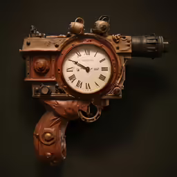 there is a clock with the word time on it