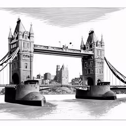 a very old bridge spanning the width of a river