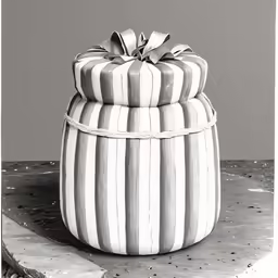 a large round sculpture with a big bow