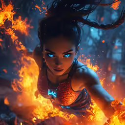 an animated character in a costume that appears to be playing on the computer