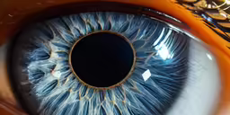 an iris type iris of blue - gray colored human eyes