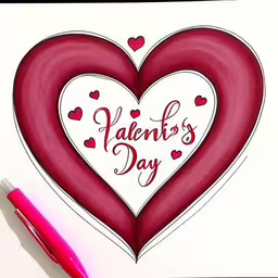 a drawing of a valentine