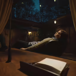 a person lays on top of a desk