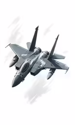 a fighter jet flying through the sky next to another jet